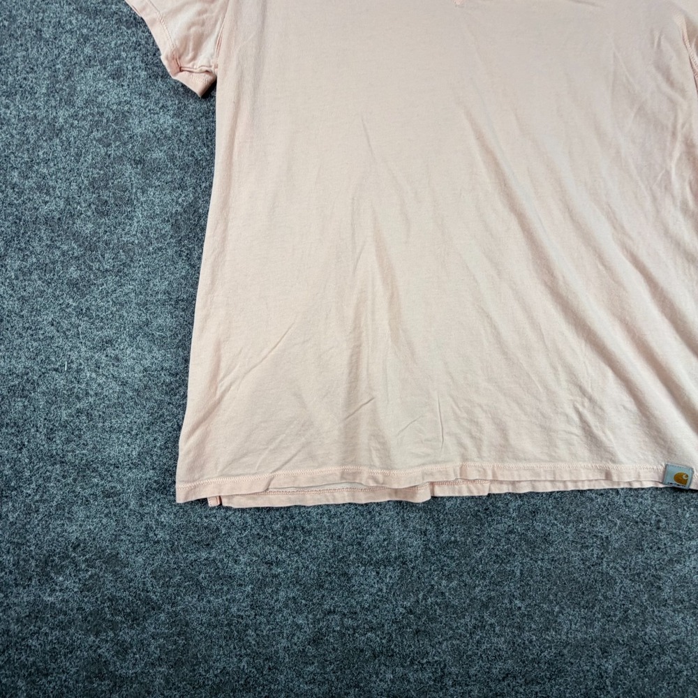 Carhartt Relaxed Fit T-Shirt Womens XL Rose Pink Lightweight Short-Sleeve V-neck - Picture 3 of 16